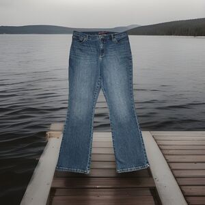 Gloria Vanderbilt Amanda Bootcut Jeans Petite 12P (33 x 27.5) Blue Stretch Women